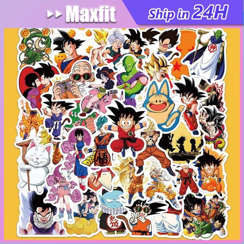 

50Pcs Sticker Dragonball Stiker Anime Jepang Dragon Ball Diy Stiker Koper/Laptop/Hp/Cangkir/Buku Catatan - Stiker Grafiti