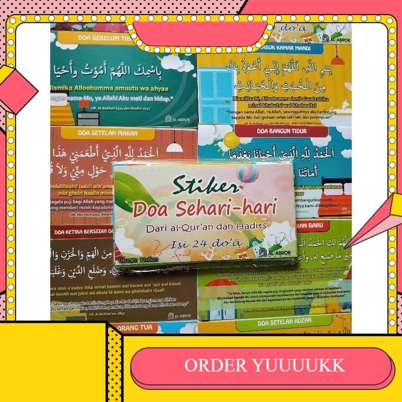 

(OYU)Stiker Doa Lengkap 24 Stiker Mainan Anak Edukasi Anak