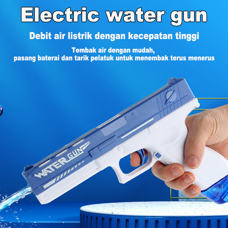 Pistol Air Elektrik/Pistol Air Glock/Mainan Air Kolam Renang Tepi Pantai Musim Panas Anak-anak/Tempa