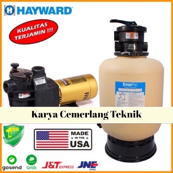 Paket Pompa Kolam Renang Hayward 1hp + Sand filter 17" Hayward Max Flo