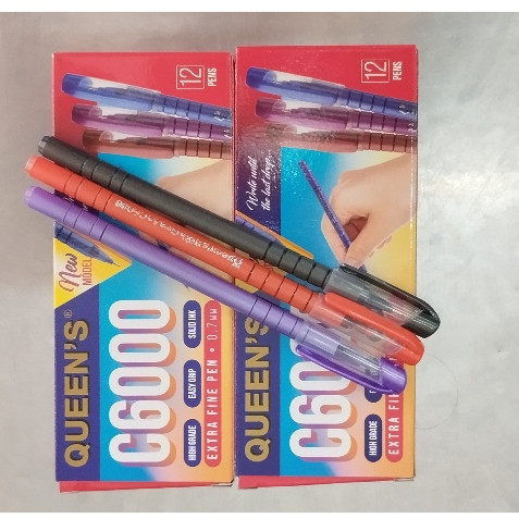 

PENA FASTER QUEENS C-6000 HITAM 1 LUSIN ISI 12 PCS