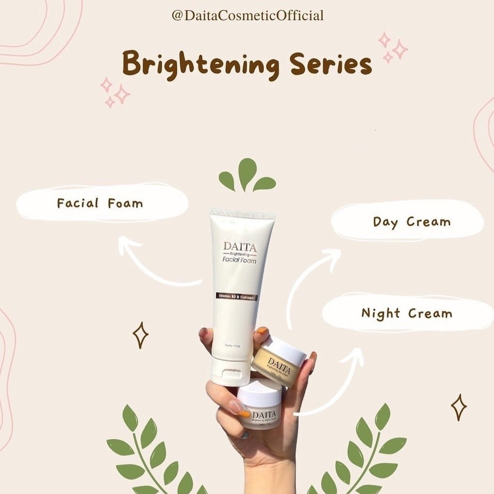 [DAITA BOX] Daita Brightening Series Set - Paket Pencerah Wajah Isi 3 / Facial Foam - Day Cream - Ni