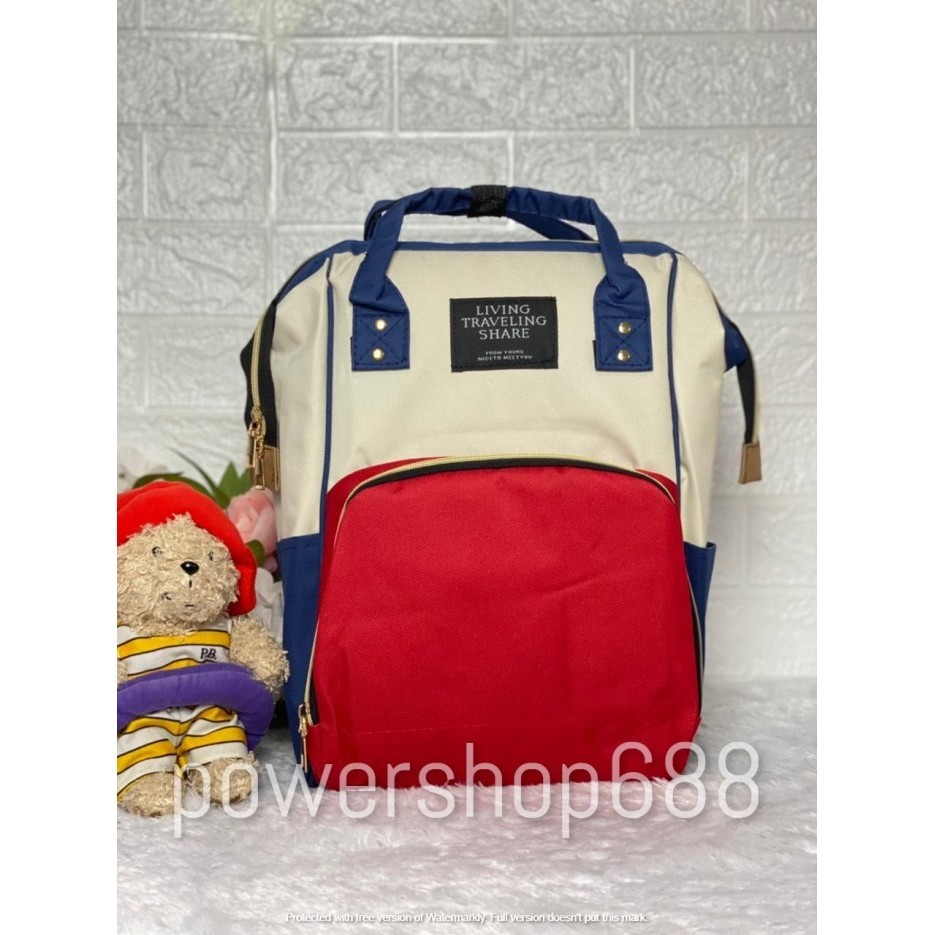 (NEW) -TAS DIAPERS RANSEL BAYI / TAS RANSEL SUSU BAYI / TAS PERLENGKAPAN BAYI - Kombinasi