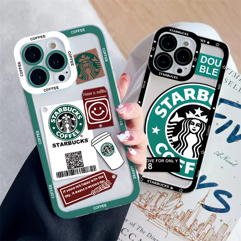 Tahan Gores Starbucks Case OPPO Reno 14F Reno 14 Pro A5 2025 A5x A5 Pro Reno 13F Reno 13 Reno 12 Pro