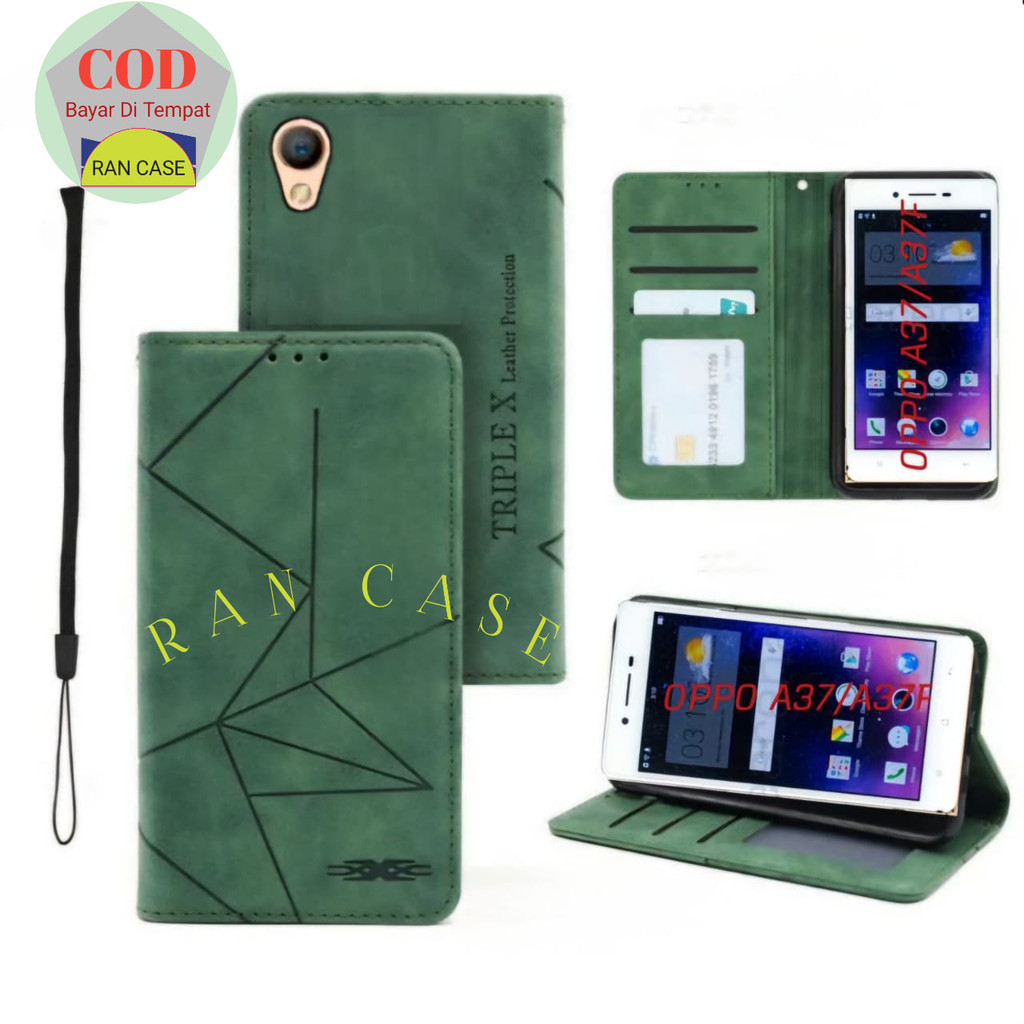 OPPO A37 A37f CASE SARUNG HP DOMPET KULIT FLIP COVER MAGNET TANPA KANCING,KESING BUKA TUTUP