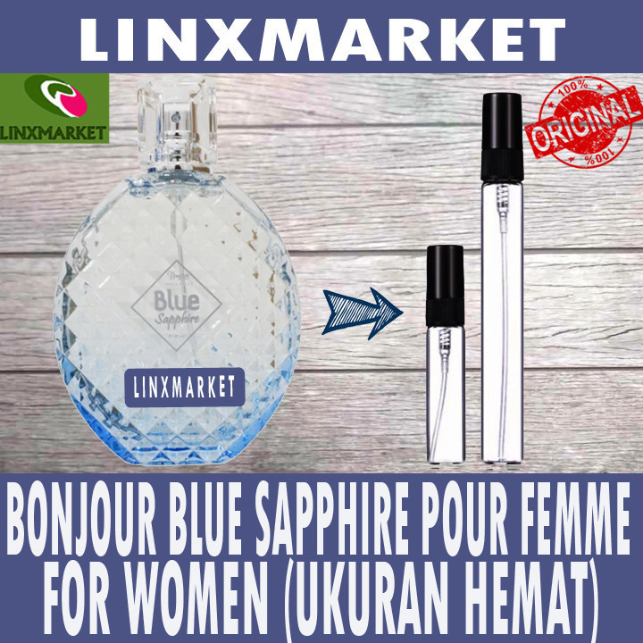 BONJOUR BLUE SAPPHIRE POUR FEMME WOMEN EDP EAU DE PARFUM - HEMAT -