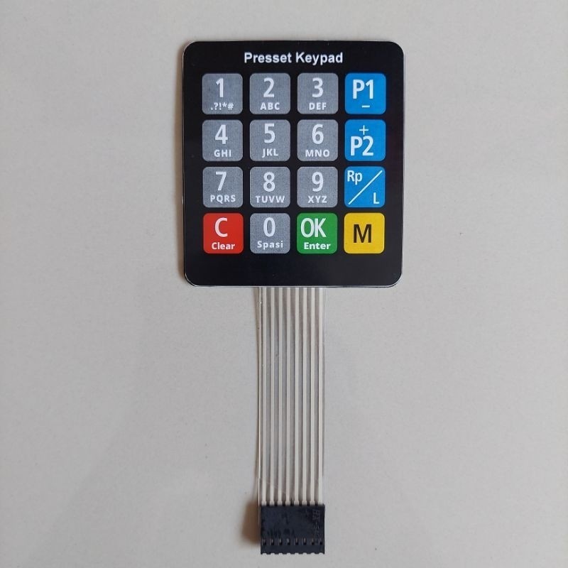 Tombol Keypad Pom Mini Presset Keypad Laminasi Pom Mini Pertamini Digital