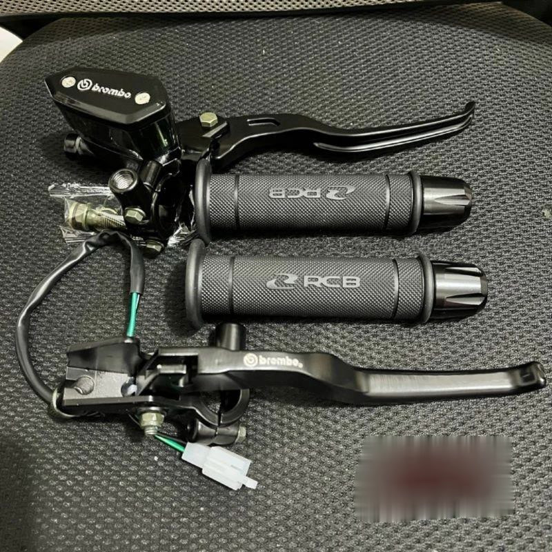 PAKET Master Rem Tabung Model Oval + Handgrip RCB Original  HG55 + Jalu Stang CNC Beat Vixion Mio Va