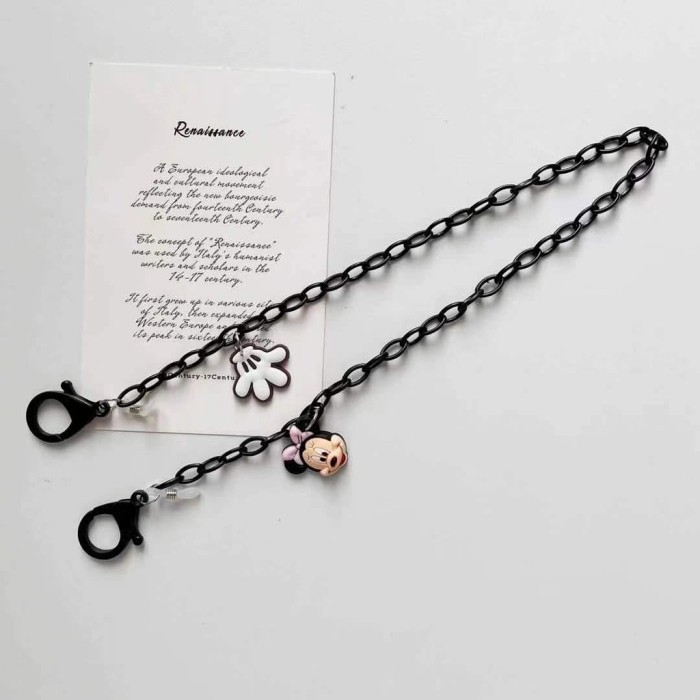 [New]Promo disney mickey mouse mask chain tali strap lanyard rantai kalung masker - minnie