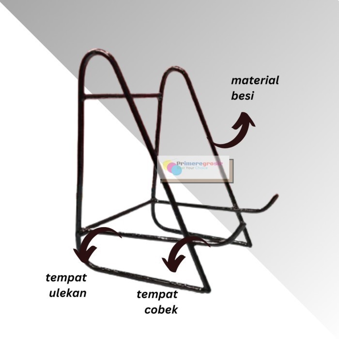 Tatakan Dudukan Cobek Batu dan Ulekan / Tempat Cobek Besi