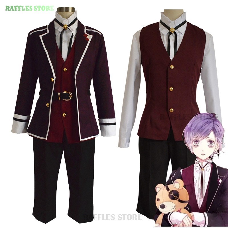 PREORDER Sakamaki Kanato Cosplay Costume Wigs Anime DIABOLIK LOVERS Cosplay Uniforms Roleplay Outfit