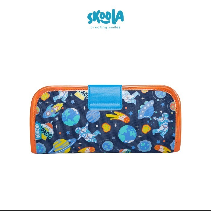 

✨NEW✨ -Skoola Tempat Pensil Lipat 3 Pencil Case Anak Laki" Bola Dino - Pensy - SPACE