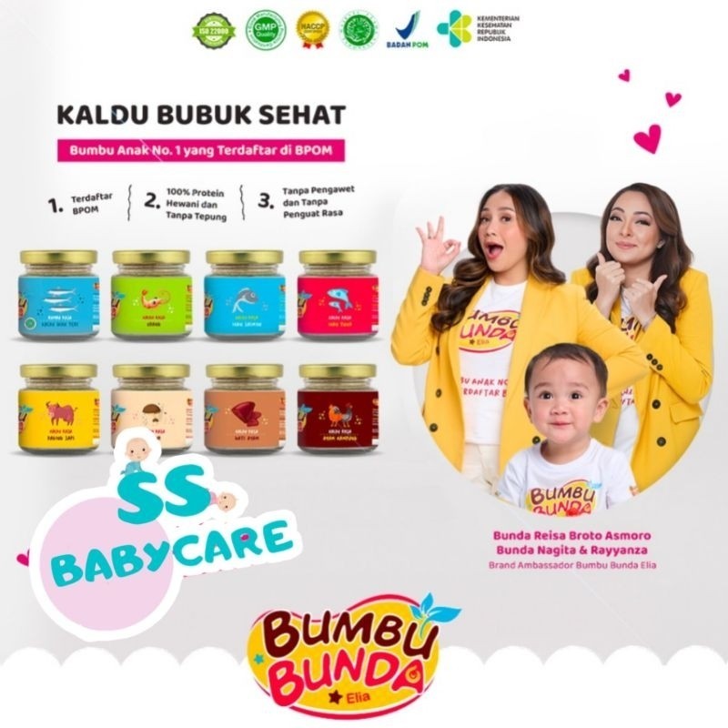 

Bumbu Bunda Elia BPOM Kaldu Bubuk Sehat MPASI Non MSG Non Pengawet / Kaldu MPASI / Bumbu MPASI