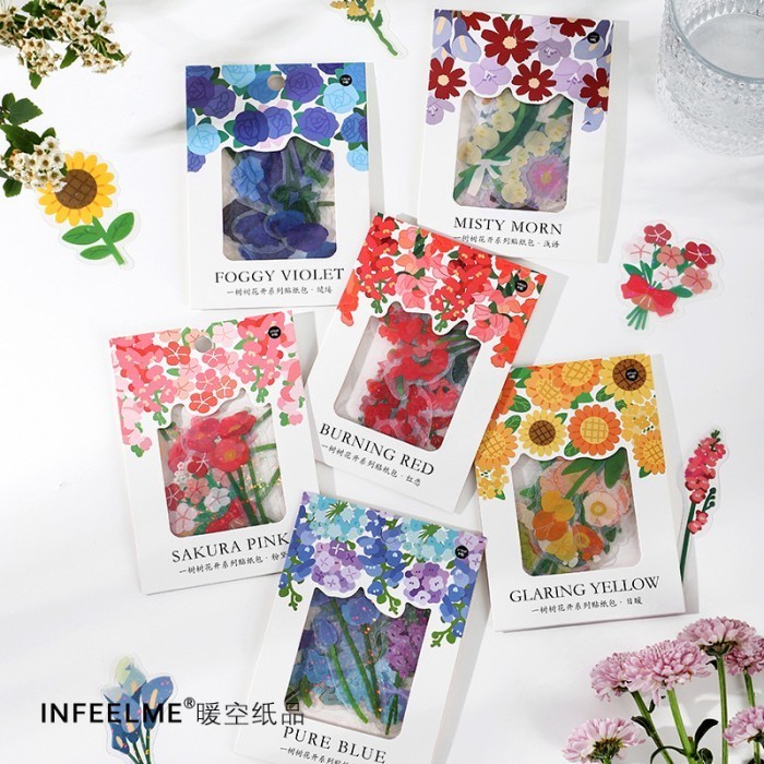 

Sticker Bunga Dekorasi PET FLOWER PLANT DIARY STICKERS Flower Deco Journal