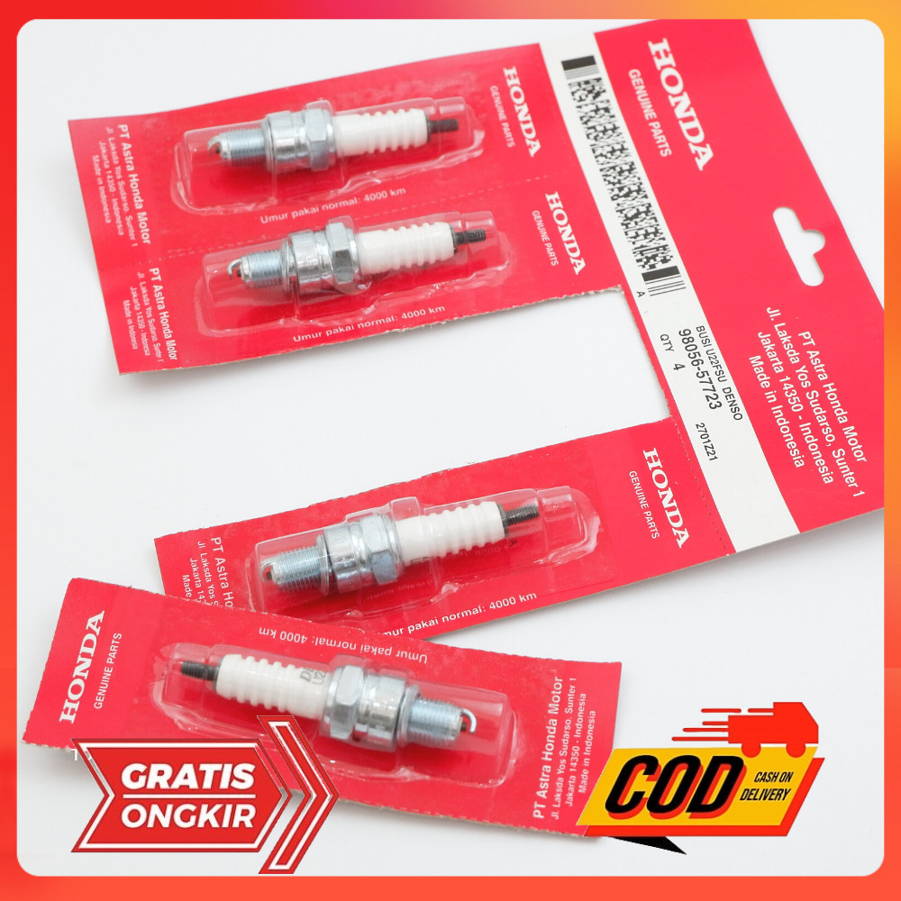 Busi U22FSU Denso Honda Grand - busi Revo - busi Supra - Legenda Mio Vega U22 Sperepart motor