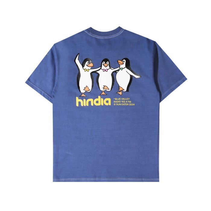 Hindia - Berdansalah Pigment Dyed - T-Shirt - Blue - XL