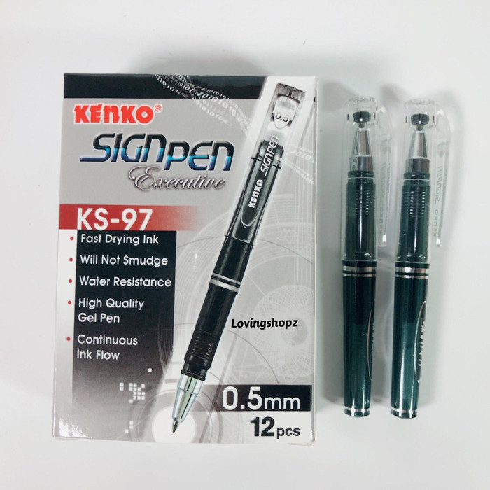 

[Terbaru]ATK Pulpen Kenko Sign Pen KS-97 0.5 mm - Hitam