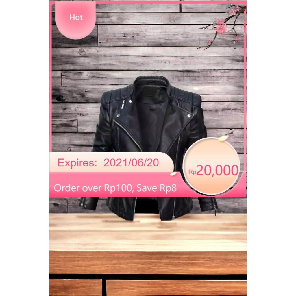 Jaket Kulit Wanita Asli Garut Ramones