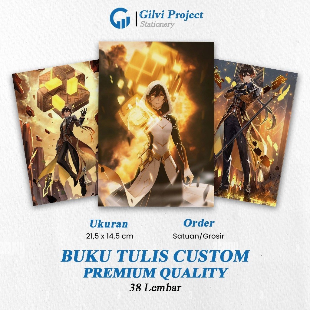 

Buku Tulis Zongli Genshin Impact / Buku Tulis Sekolah / Buku Tulis Catatan Notes Agenda Planner Jurnal Notebook Anime