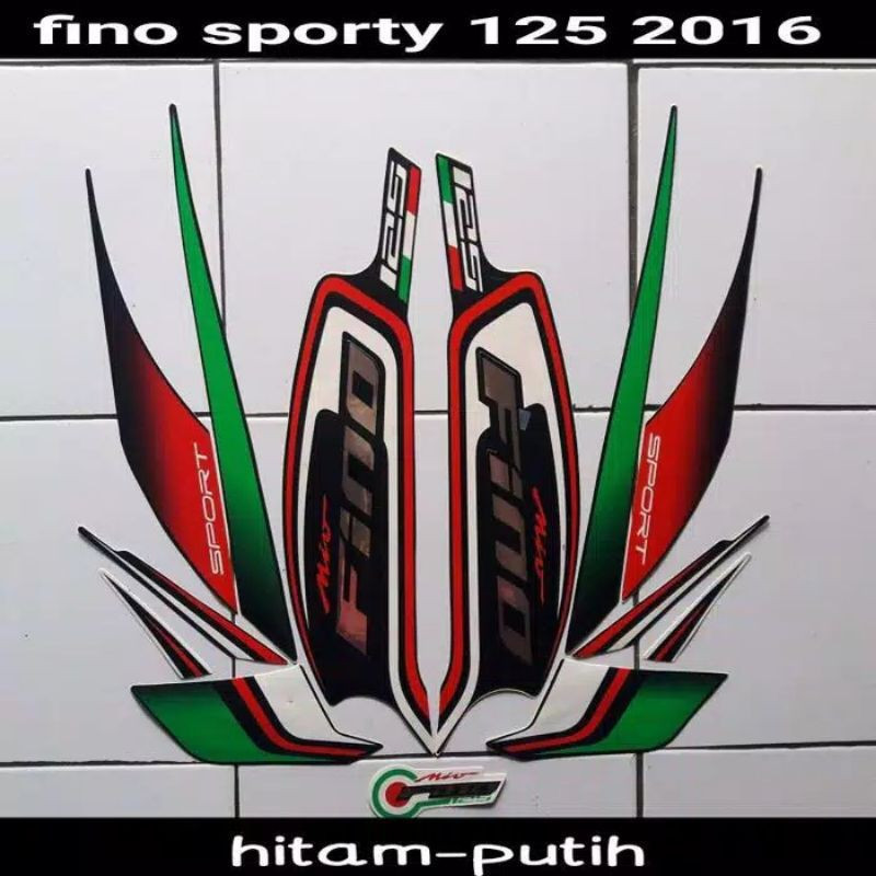STRIPING STIKER MOTOR FINO FI 2016 HITAM