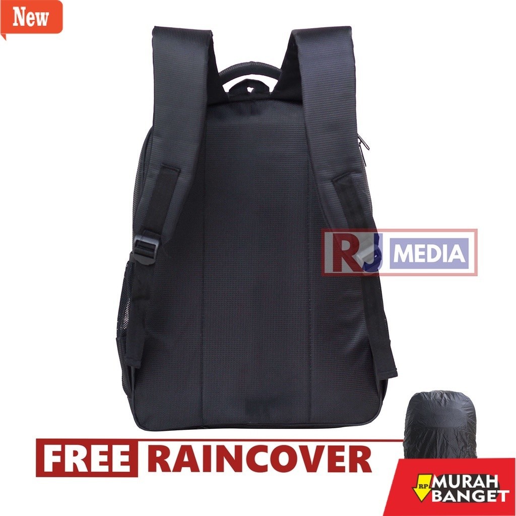 tas ransel wanita shopee Backpack Sekolah Terbaru Rebound Warna Hitam List Silver Ransel Sekolah SMP