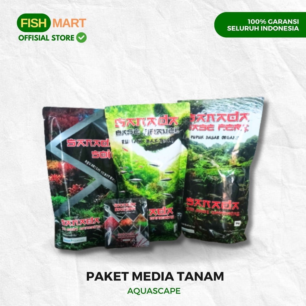 Paket Media Tanam Substrate Sanada Aquascape Aquarium 30cm sampai 40cm Akuarium Soil Pupuk Dasar Rum