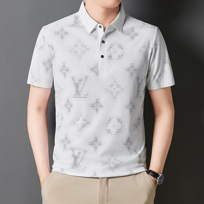 Kaos Bapak Bapak Berkerah Kaos Lengan Pendek Pria Polo Hijau Hitam Putih