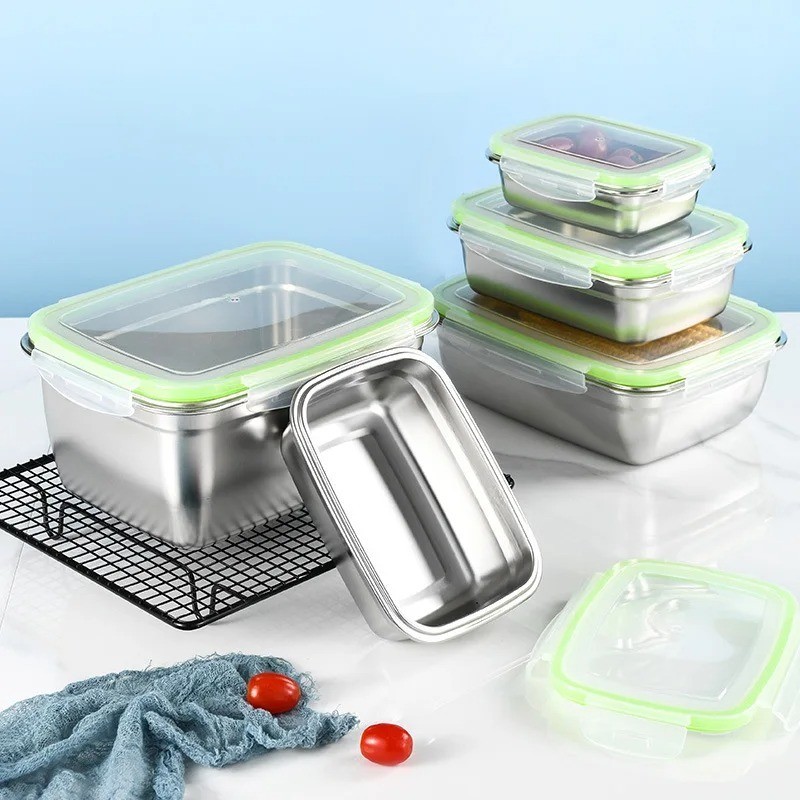 KOTAK BEKAL MAKANAN ANTI TUMPAH STAINLESS STEEL 304 TEMPAT MAKAN SAFETY | TEMPAT BEKAL MAKANAN MULTI