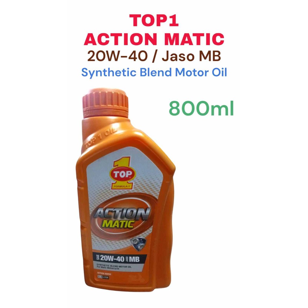 1 PCS TOP1 ACTION MATIC 20W-40 800ML OLI MOTOR TOP 1 ORIGINAL MURAH OLI MOTOR MATIC ORENS