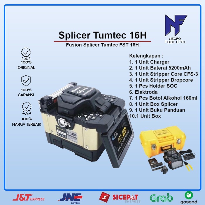Splicer Tumtec 16H/Fusion Splicer Tumtec FST 16H/Alat Sambung FO FTTH