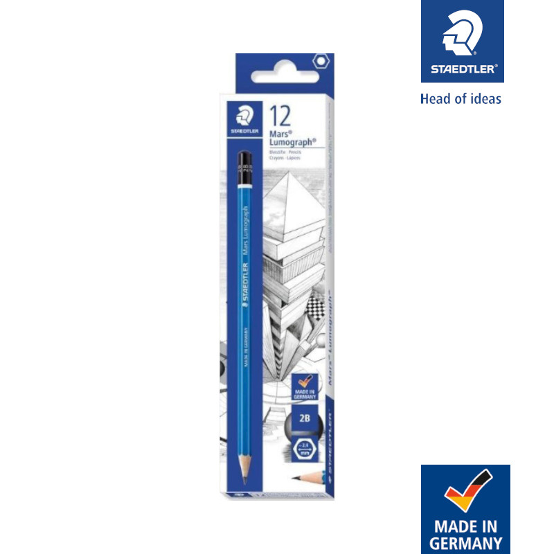 

STAEDTLER Mars Lumograph Pencil 2B Isi 12pcs