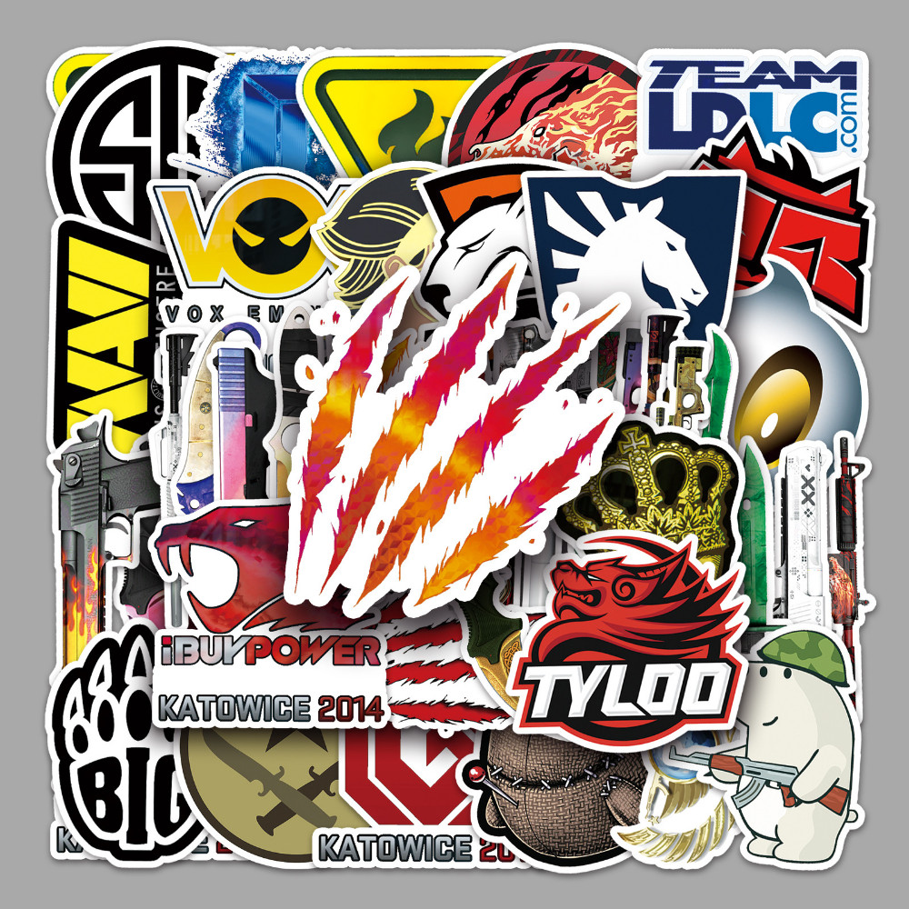 

10/52Pcs Cs Go Stickers For Cans Car Stickers Kids Fridge Japan Anime Sticker Pack Set Children's Phone Skateboard Pack Set