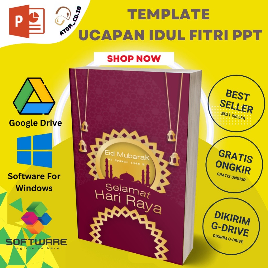 30 Template PPT Video Ucapan Idul Fitri (POTRAIT) - Jidan Shoppu