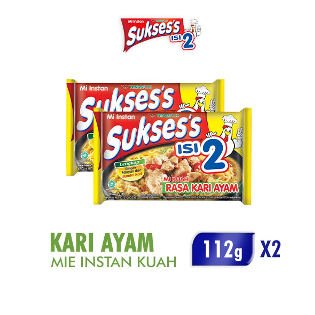 

Suksess Mie Instan Kari Ayam Bag Bag 112 gr x2