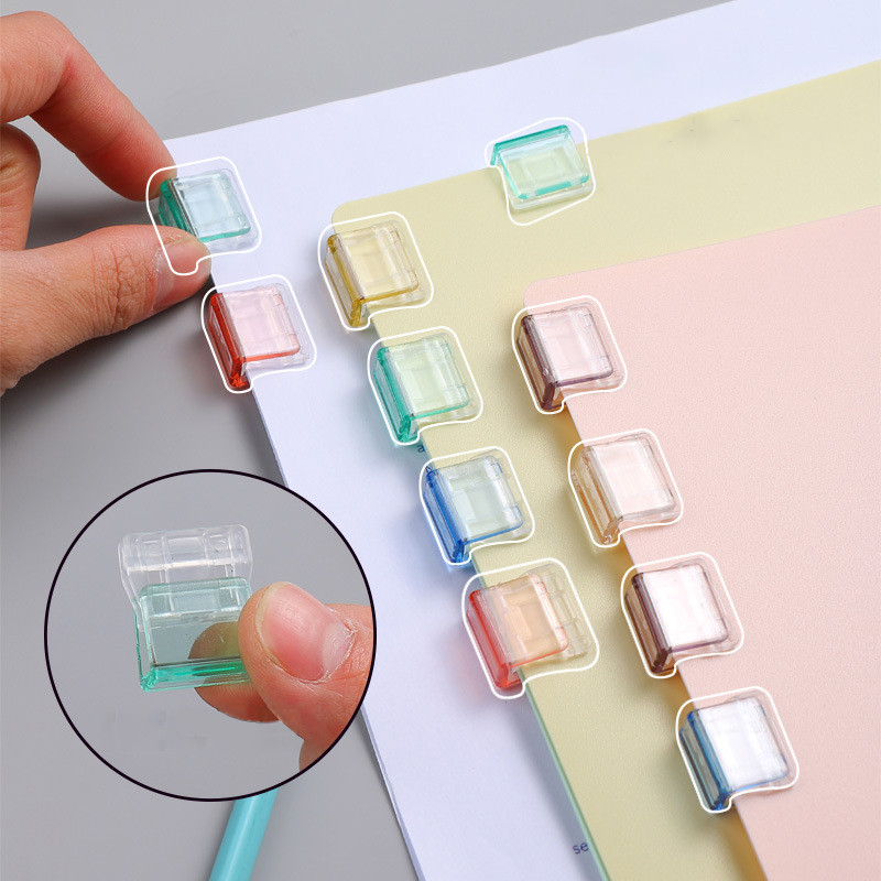 

Jelly Color Paperclips Kawaii A4 Paper Binder Clips File Documents Tickets Holder Bookmarks Index Page Clamp Desk Organizer