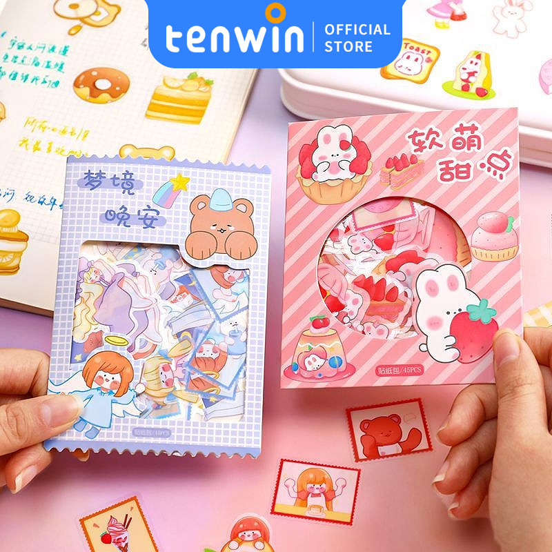 

45PCS/Bag stiker Diary Stickers Scrapbooking Planner Bullet Journal Decorative Stationery Stickers