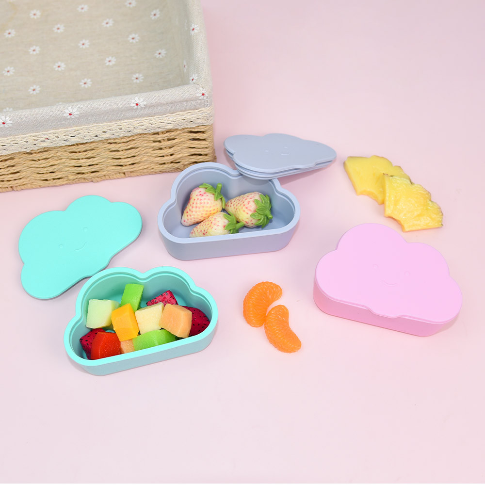 

Cloud Shape Food Grade Silicone Snack Box With Lid Fruit Nut Dried Storage Box Container Candy Storage Box