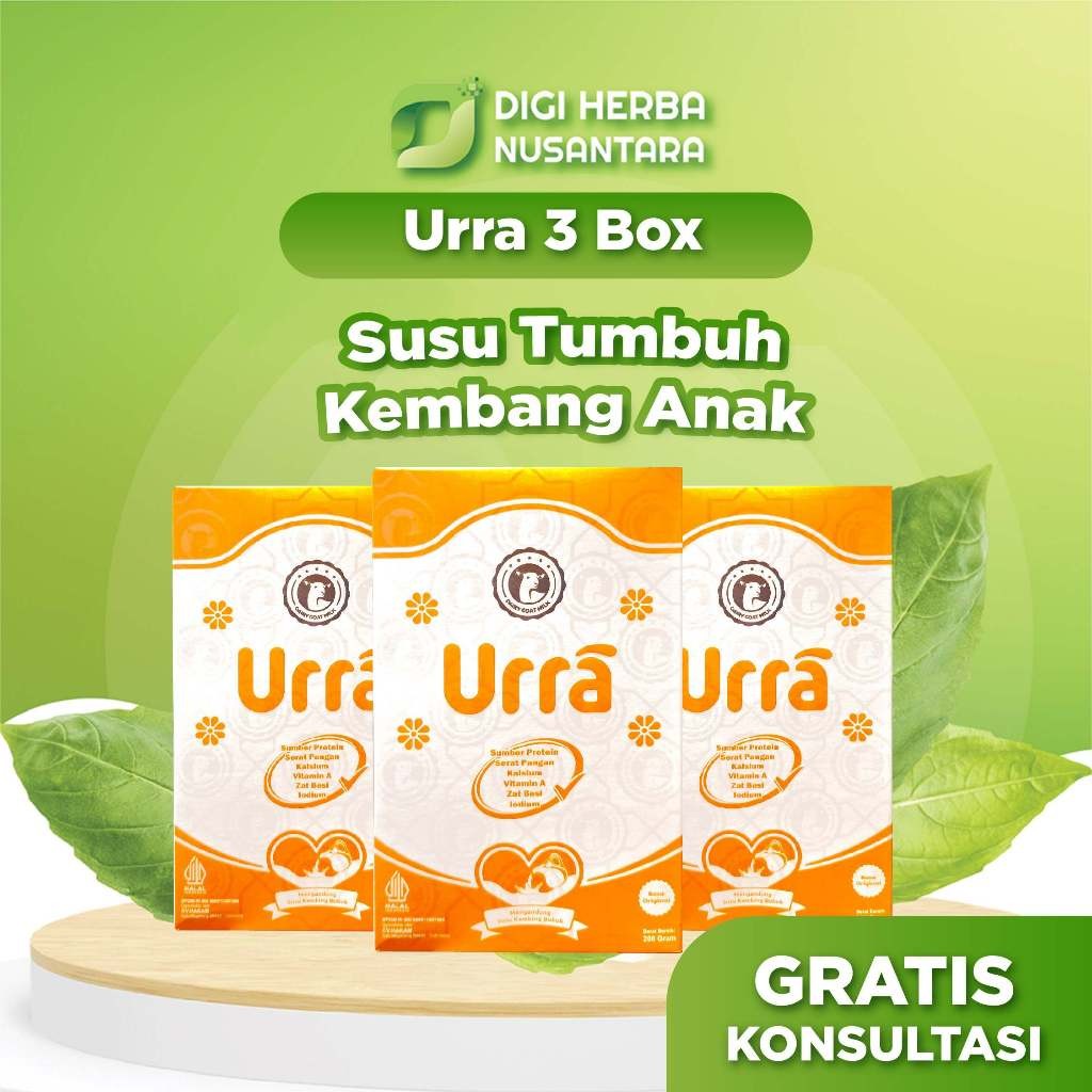 

URRA Susu Kambing Saneen Untuk Penambah Berat Badan & Tinggi Badan Anak - 3 Box