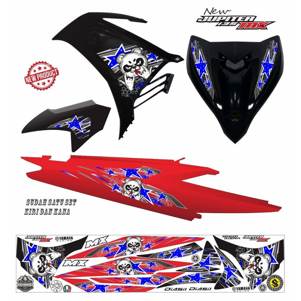 STIKER VARIASI STRIPING JUPITER NEW MX 135 / COD