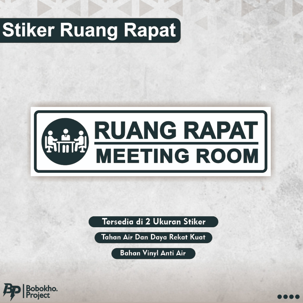 

Sticker Ruang Meeting / Stiker Ruang Rapat / Stiker Rapat / Stiker Kantor / Stiker Perkantoran / Stiker Ruang Pertemuan