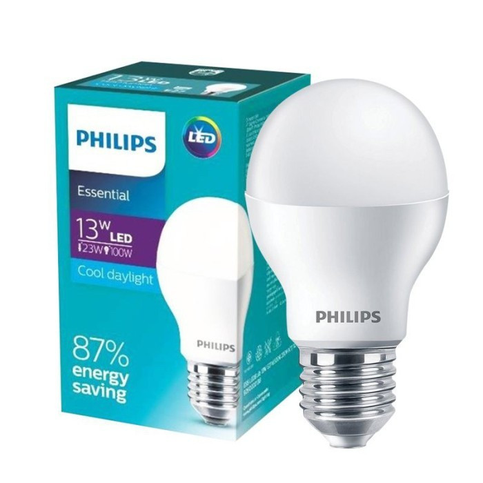Philips LED ESS 9 W 9 WATT Philips Lampu LED Essential 9 Watt Putih