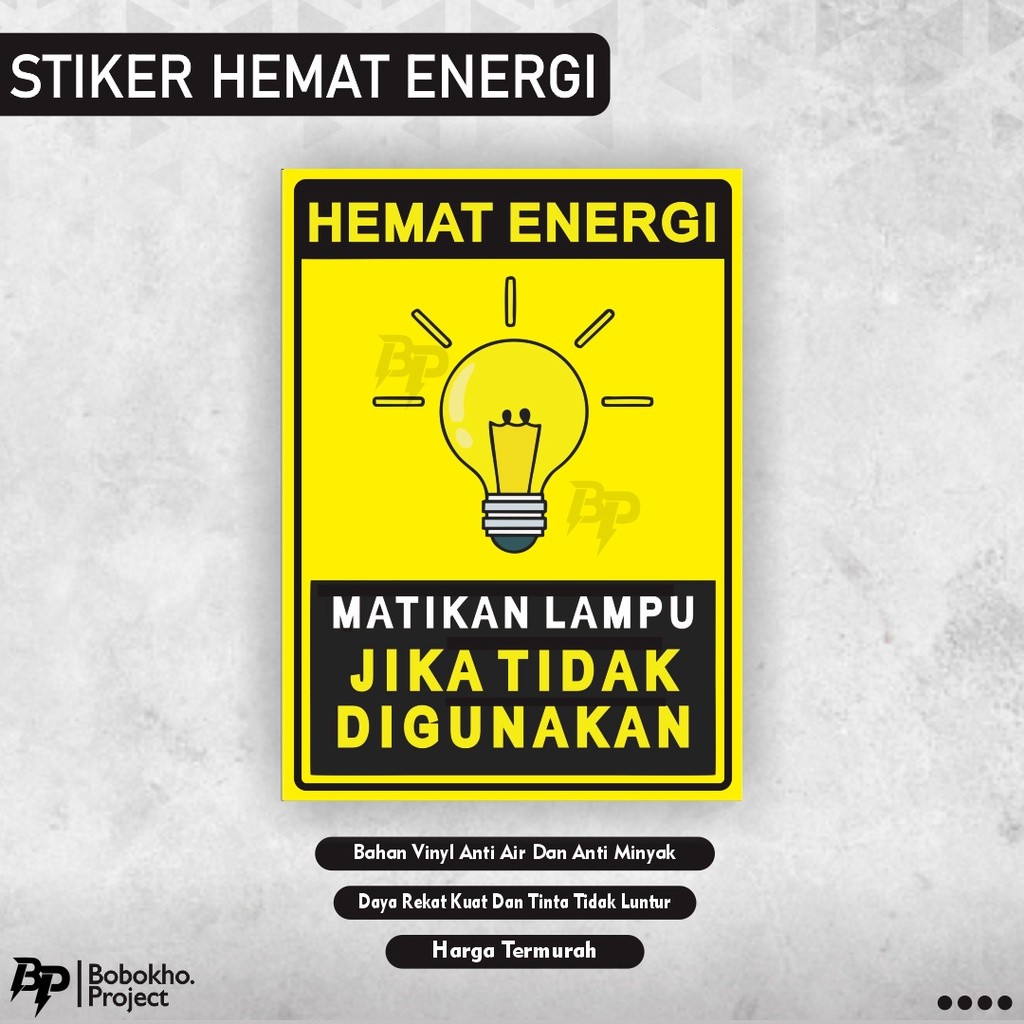 

Stiker Matikan Lampu / Sticker Harap Matikan Lampu / Sticker Hemat Energi / Sticker Hemat Listrik / Sticker Matikan Lampu Jika Tidak Digunakan