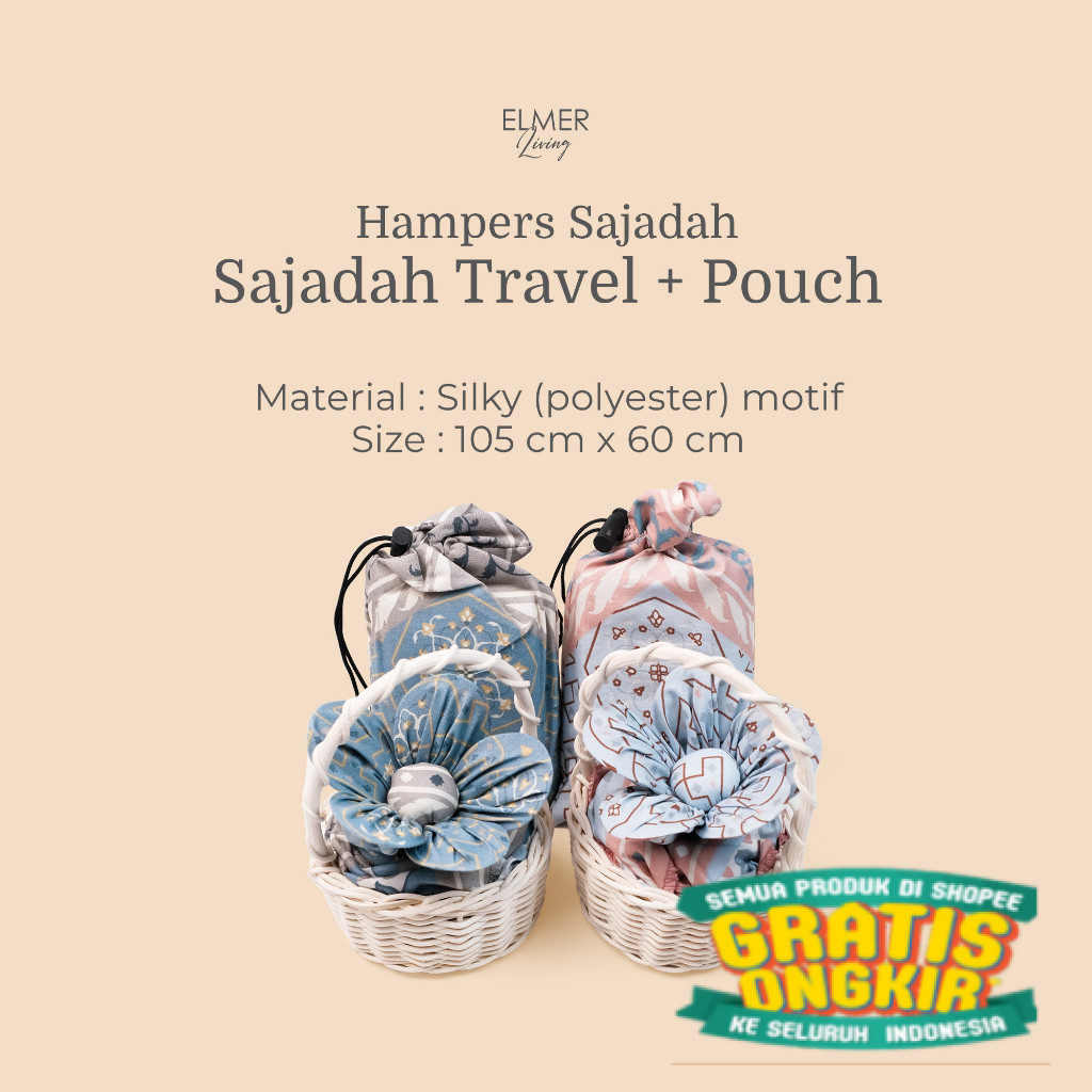 

Hampers sajadah rattan | Souvenir sajadah | sajadah travel | by elmerliving/ keluarga oleh oleh