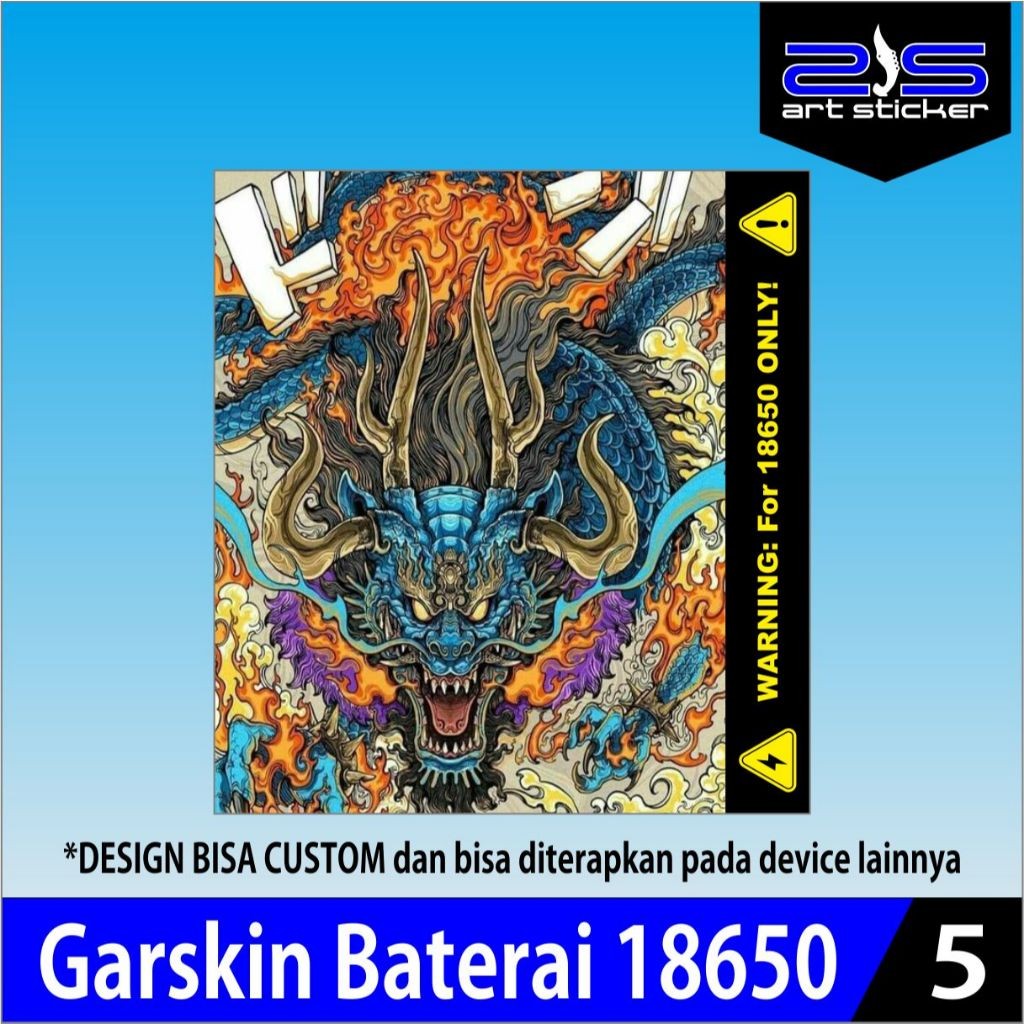 

TERMURAH PROMO stiker skin wrap baterai 18650 pelindung penghias baterai odb v5 HOTT