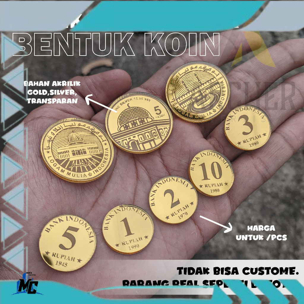 REPLIKA UANG KOIN KUNO UNTUK PELENGKAP HIASAN MAHAR