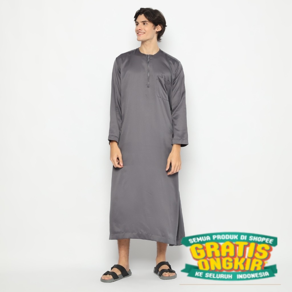 SHOHIB GAMIS PRIA  TURKI PANJANG/ Hijau sage lumut army ijo