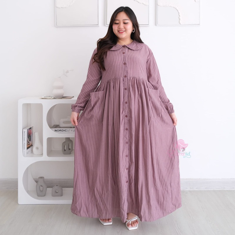 jumbo Gamis Abaya Hanna katun  ld 120 130 dan 140 cm