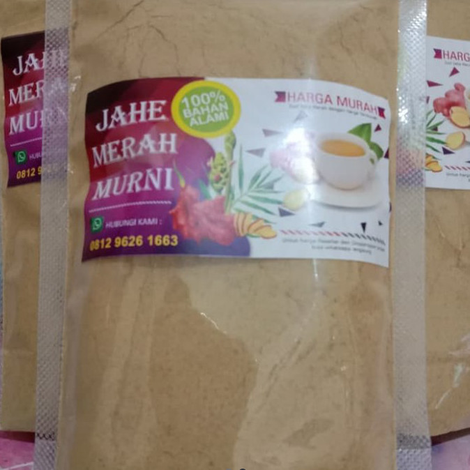 

TERLARIS | TERMURAH | Jamu herbal bubuk jahe merah 100% murni tanpa gula 1000gram 1kg