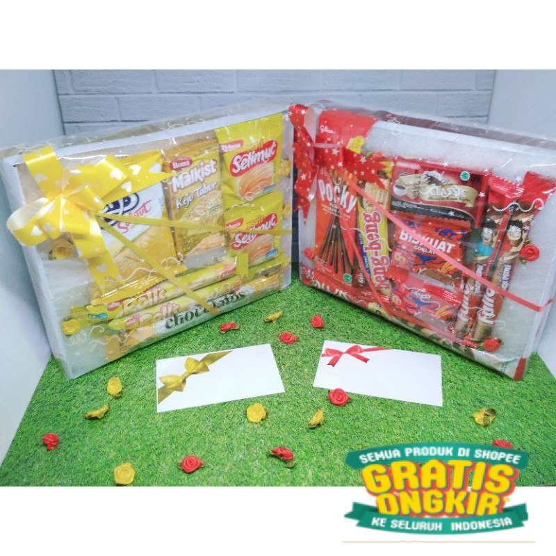 

[READY] Snack Box Mini Gift Hamper Birthday Hadiah Kado Ultah Valentine Parcel Lebaran Natal Wisuda (A)/ New kado