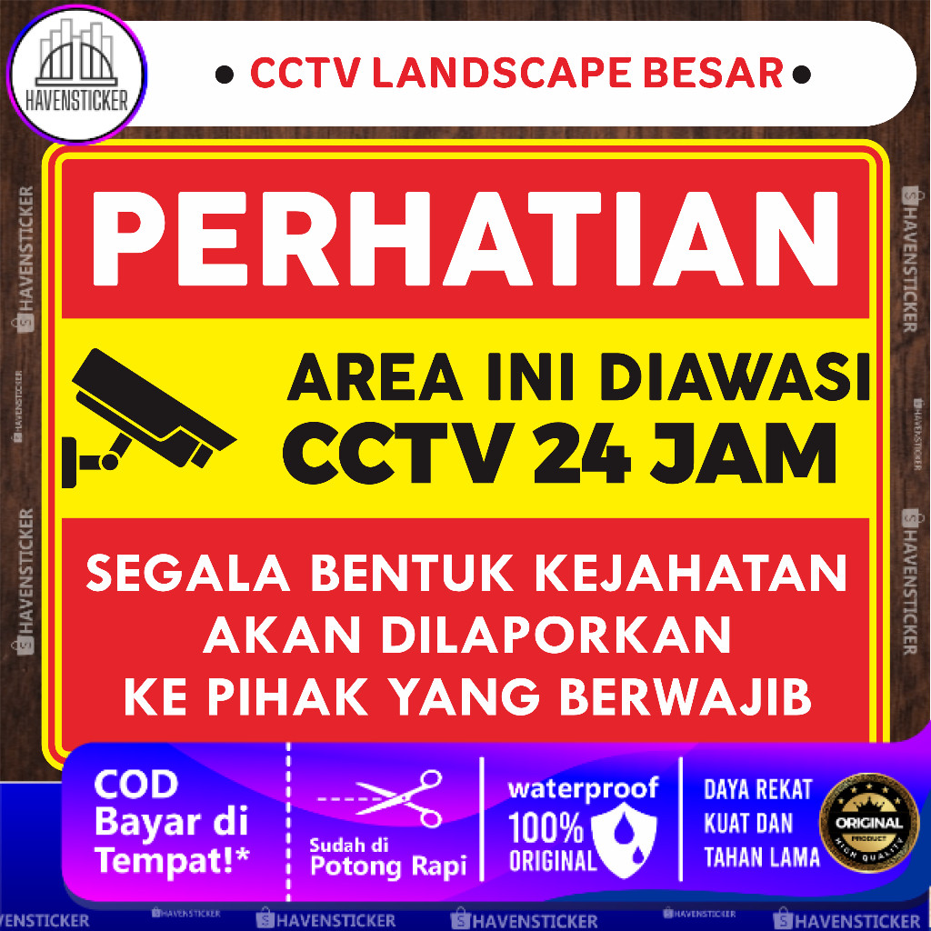 

Stiker Anti Air Cctv Landscape Besar Laminasi Glossy